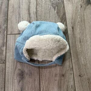 Cozy Blue and White Kids Winter Hat